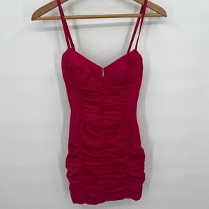 Y2K Hot Pink Bebe Mini Party Dress